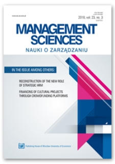 Spis treści [Management Sciences = Nauki o Zarządzaniu, 2018, vol. 23, no. 3]