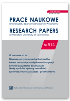 Spis treści [Prace Naukowe Uniwersytetu Ekonomicznego we Wrocławiu = Research Papers of Wrocław University of Economics; 2018; Nr 514]