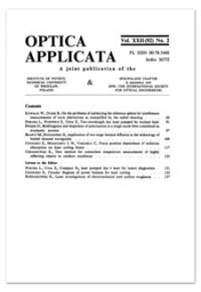 Contents [Optica Applicata, Vol. 22, 1992, nr 2]