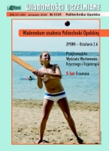Wiadomości Uczelniane : pismo informacyjne Politechniki Opolskiej, nr 1 (137), wrzesień 2005