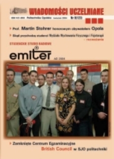 Wiadomości Uczelniane : pismo informacyjne Politechniki Opolskiej, nr 8 (123), kwiecień 2004