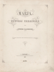 Marja : powieść ukraińska. - Wyd. ilustrowane