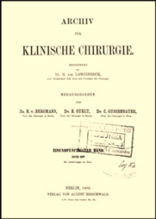 Bericht über 103 Operationen am Magen, Archiv für Klinische Chirurgie, 1895, Bd. 51, S. 9-39