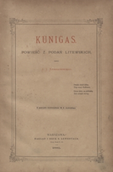 Kunigas : powieść z podań litewskich