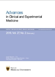 Advances in Clinical and Experimental Medicine, Vol. 27, 2018, nr 2