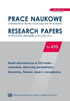 Spis treści [Prace Naukowe Uniwersytetu Ekonomicznego we Wrocławiu = Research Papers of Wrocław University of Economics; 2018; Nr 520]