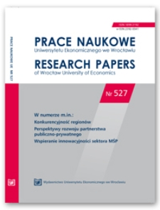 Spis treści [Prace Naukowe Uniwersytetu Ekonomicznego we Wrocławiu = Research Papers of Wrocław University of Economics; 2018; Nr 527]