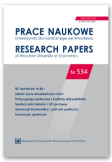 Spis treści [Prace Naukowe Uniwersytetu Ekonomicznego we Wrocławiu = Research Papers of Wrocław University of Economics; 2018; Nr 534]
