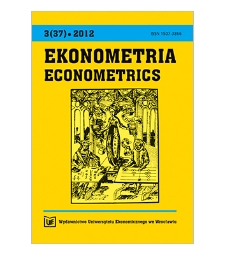 Contents [Ekonometria = Econometrics, 2012, Nr 3 (37)]