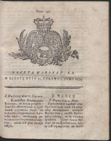 Gazeta Warszawska. R.1774 Nr 47