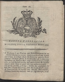 Gazeta Warszawska. R.1774 Nr 78