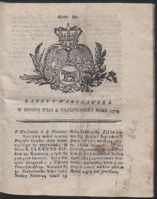 Gazeta Warszawska. R.1774 Nr 81