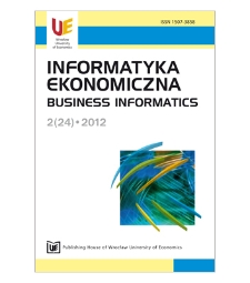 Table of contents [Informatyka Ekonomiczna = Business Informatics, 2012, Nr 2 (24)]