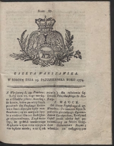 Gazeta Warszawska. R.1774 Nr 87