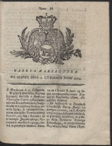 Gazeta Warszawska. R.1774 Nr 88