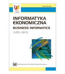 Contents [Informatyka Ekonomiczna = Business Informatics, 2013, Nr 1 (27)]