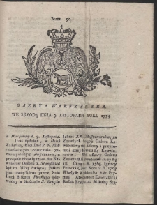 Gazeta Warszawska. R.1774 Nr 90