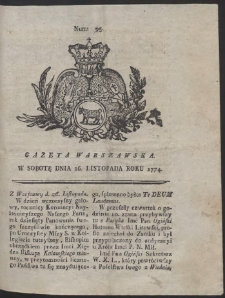 Gazeta Warszawska. R.1774 Nr 95