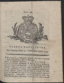Gazeta Warszawska. R.1774 Nr 96