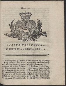 Gazeta Warszawska. R.1774 Nr 97