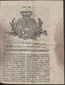 Gazeta Warszawska. R.1774 Nr 99
