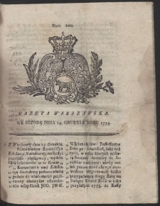 Gazeta Warszawska. R.1774 Nr 100