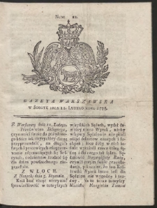 Gazeta Warszawska. R.1775 Nr 12