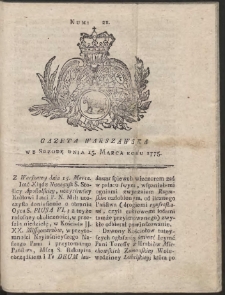 Gazeta Warszawska. R.1775 Nr 21