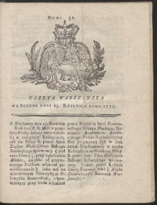 Gazeta Warszawska. R.1775 Nr 31