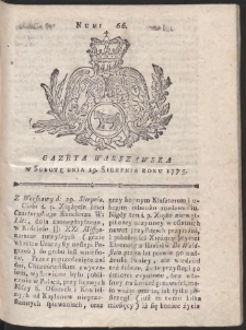 Gazeta Warszawska. R.1775 Nr 66