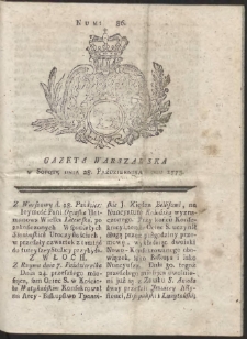 Gazeta Warszawska. R.1775 Nr 86