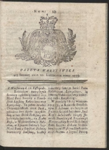 Gazeta Warszawska. R.1775 Nr 93