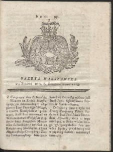 Gazeta Warszawska. R.1775 Nr 97