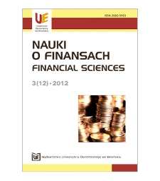 Spis treści [Nauki o Finansach = Financial Sciences, 2012, Nr 3 (12)]