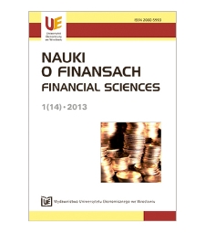 Spis treści [Nauki o Finansach = Financial Sciences, 2013, Nr 1 (14)]