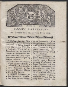 Gazeta Warszawska. R.1778 Nr 14