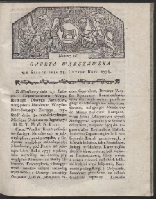 Gazeta Warszawska. R.1778 Nr 16