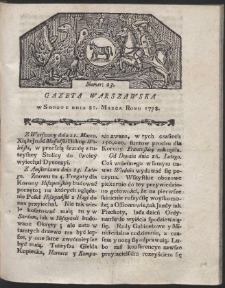 Gazeta Warszawska. R.1778 Nr 23