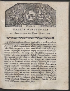 Gazeta Warszawska. R.1778 Nr 24
