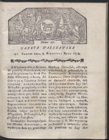 Gazeta Warszawska. R.1778 Nr 28