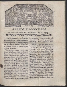 Gazeta Warszawska. R.1778 Nr 29