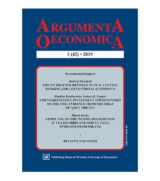 Table of contents [Argumenta Oeconomica, 2019, Nr 1 (42)]