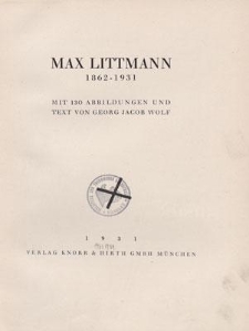 Max Littmann : 1862-1931
