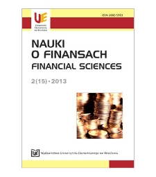 Table of contents [Nauki o Finansach = Financial Sciences, 2013, Nr 2 (15)]