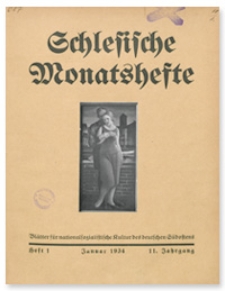 Schlesische Monatshefte : Blätter für Nationalsozialistische Kultur des Deutschen Südostens. 11. Jahrgang, Januar 1934, Nummer 1