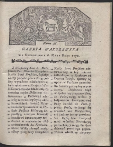 Gazeta Warszawska. R.1778 Nr 36