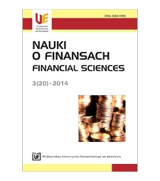 Spis treści [Nauki o Finansach = Financial Sciences, 2014, Nr 3 (20)]