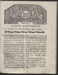 Gazeta Warszawska. R.1778 Nr 41