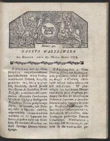 Gazeta Warszawska. R.1778 Nr 42