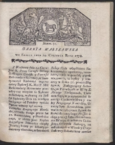 Gazeta Warszawska. R.1778 Nr 50
